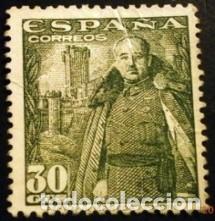 Sellos: Espa&ntilde;a 1948-1954. General Franco y Castillo de la Mota