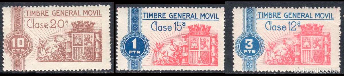 Sellos: Espa&ntilde;a - Fiscales - Timbre General M&oacute;vil - Alemany * 1+6+9 - 1938