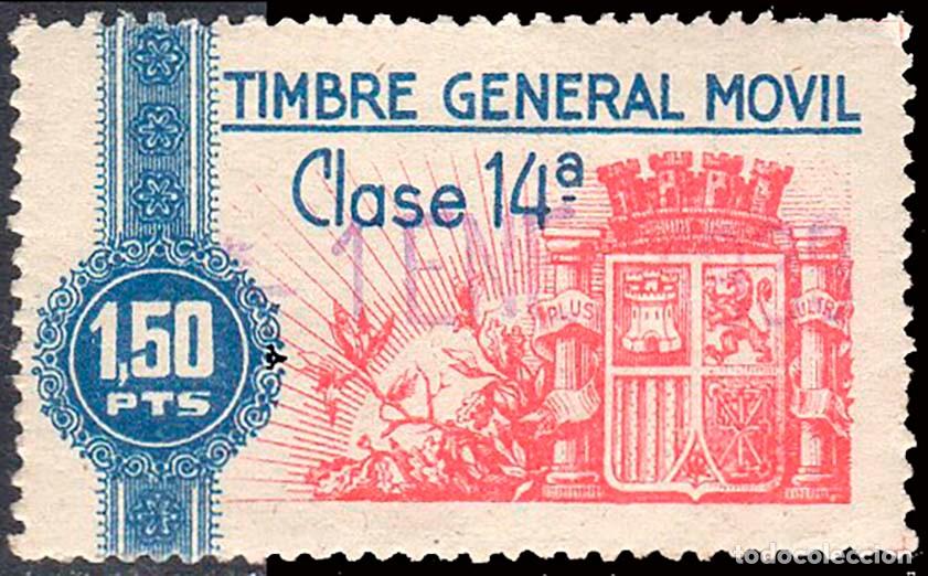 Sellos: Espa&ntilde;a - Fiscales - Timbre General M&oacute;vil - Alemany o 7 - 1938 - 1,50 Ptas.