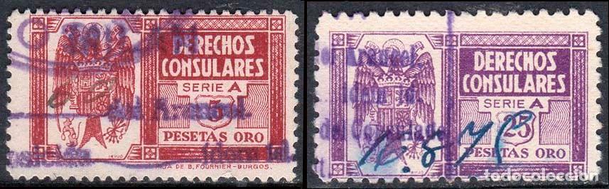 Sellos: Espa&ntilde;a - Fiscales - Derechos Consulares - Alemany o 102+106 - 1939