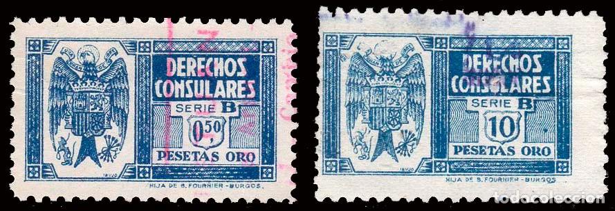 Sellos: Espa&ntilde;a - Fiscales - Derechos Consulares - Alemany o 146+150 - 1940
