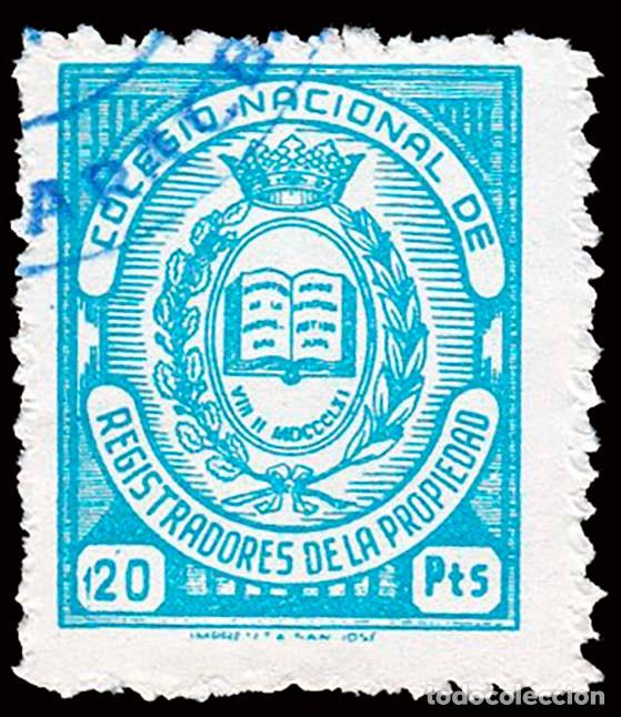 Sellos: Espa&ntilde;a - Fiscales - Registradores Propiedad - Alemany (*) 47 - 1966 - 20 Ptas.