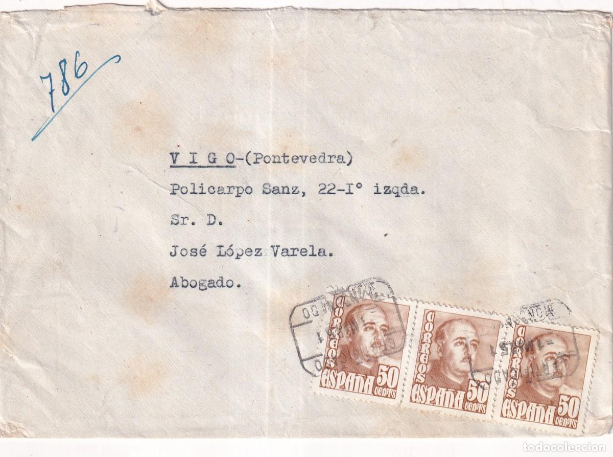 Sellos: Sobre certificado, franqueo curioso. Guillermo Otero Villalba Mondo&ntilde;edo Lugo.