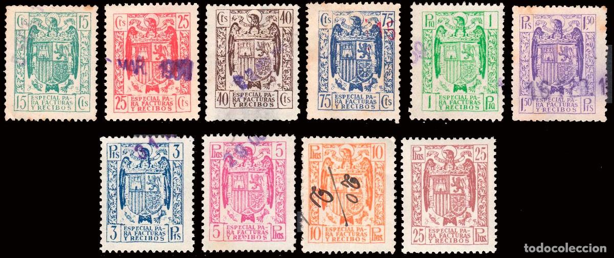 Sellos: Espa&ntilde;a - Fiscales - Facturas y Recibos - Alemany o 38/47 - 1939