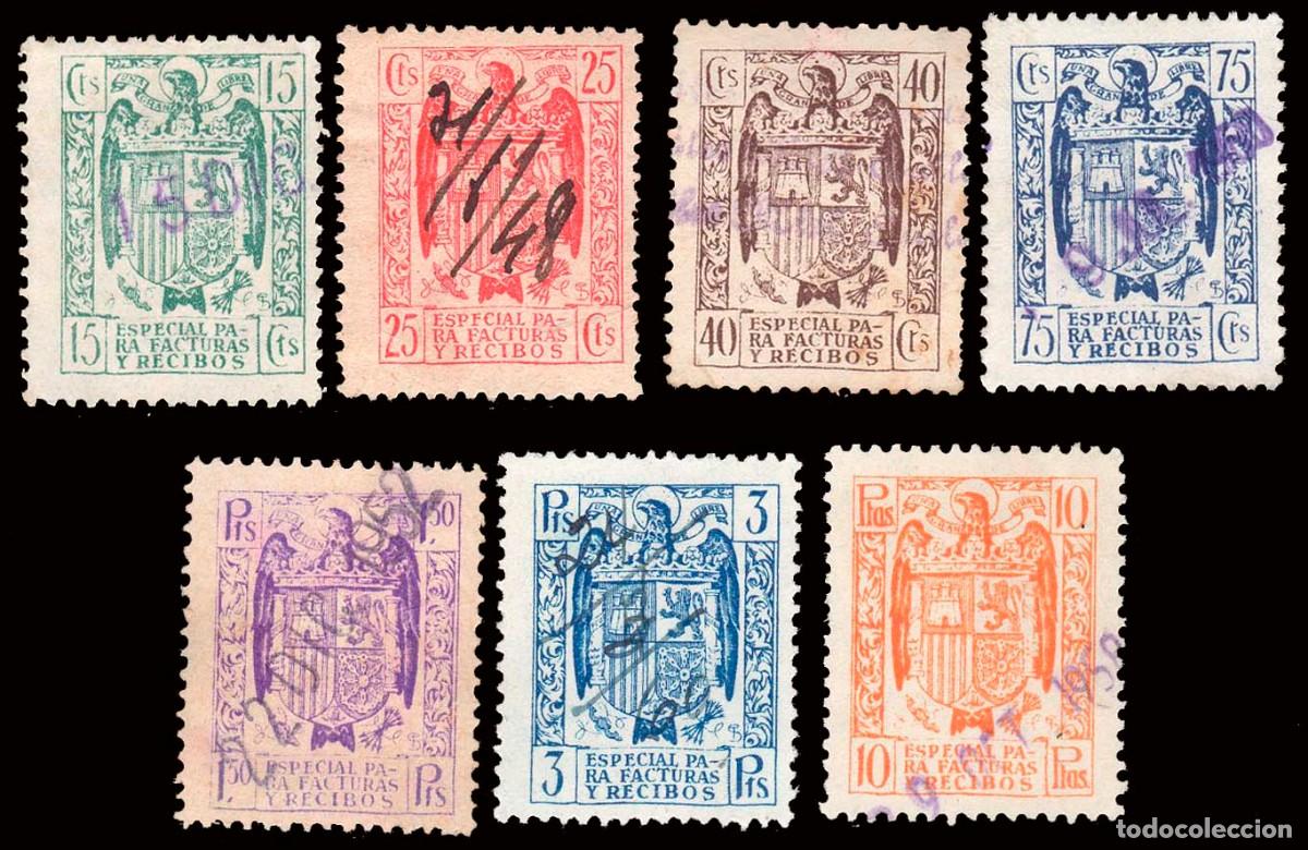 Sellos: Espa&ntilde;a - Fiscales - Facturas y Recibos - Alemany o 48/57 (sin 52+57) - 1940/56