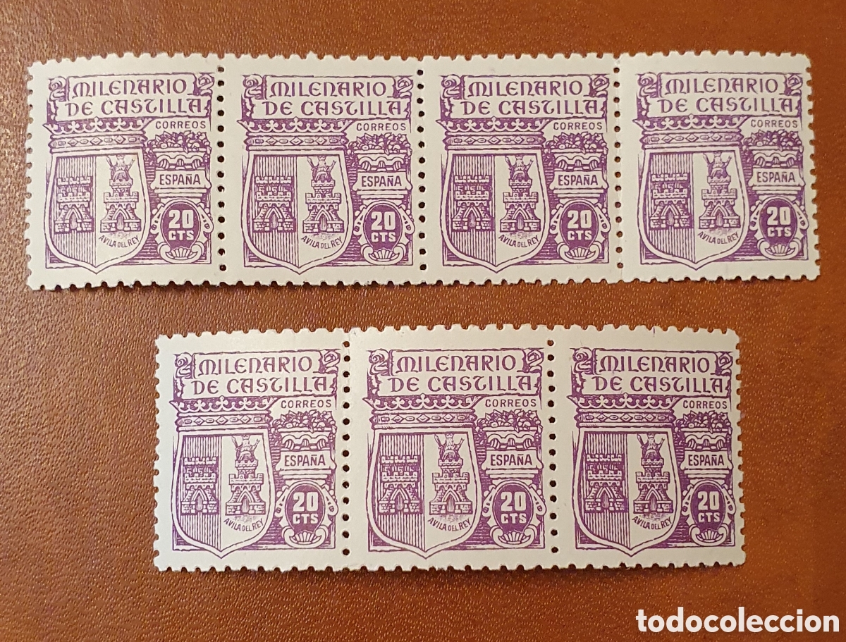 Sellos: Edifil 980 x4 y x3 nuevos con su goma original