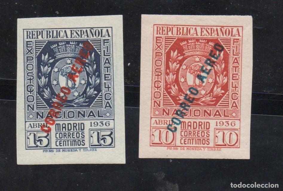 Sellos: EDIFIL 729/730 ** EXPOSICI&Oacute;N FILATELICA DE MADRID MARQUILLADO GALVEZ