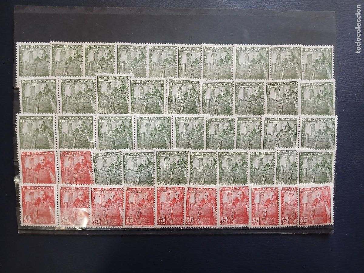 Sellos: A&Ntilde;O 1948-1954 GENERAL FRANCO Y CASTILLO DE MOTA VALOR CATALOGO 20,40 EUROS