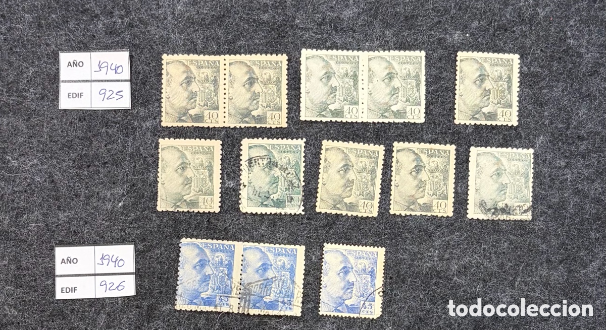 Sellos: Franco Edifil 925 926 40c 45c parejas