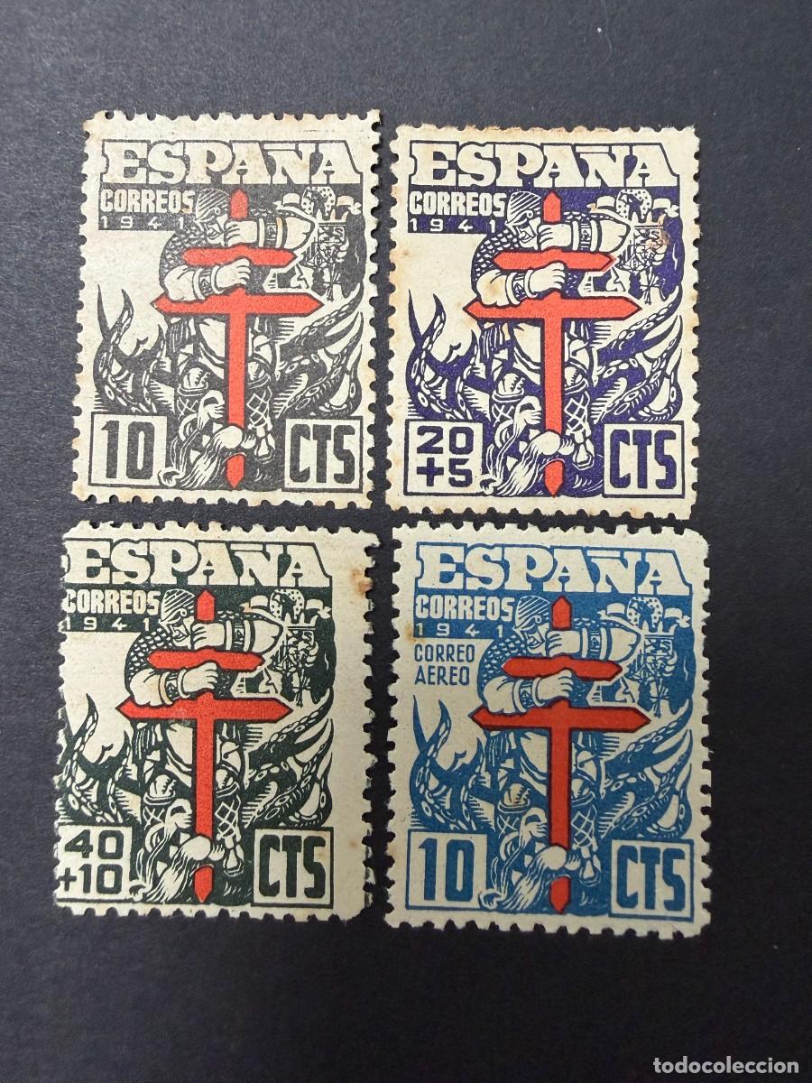 Sellos: ESPA&Ntilde;A, 1941. EDIFIL 947/951. PRO TUBERCULOSIS. SERIE COMPLETA. NUEVOS. CON FIJASELLOS.