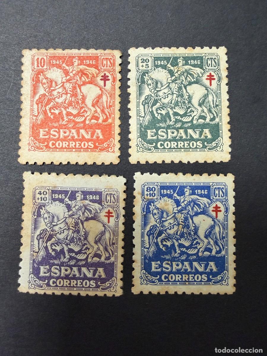 Sellos: ESPA&Ntilde;A, 1945. EDIFIL 993/996. PROTUBERCULOSOS. NUEVOS. CON FIJASELLOS