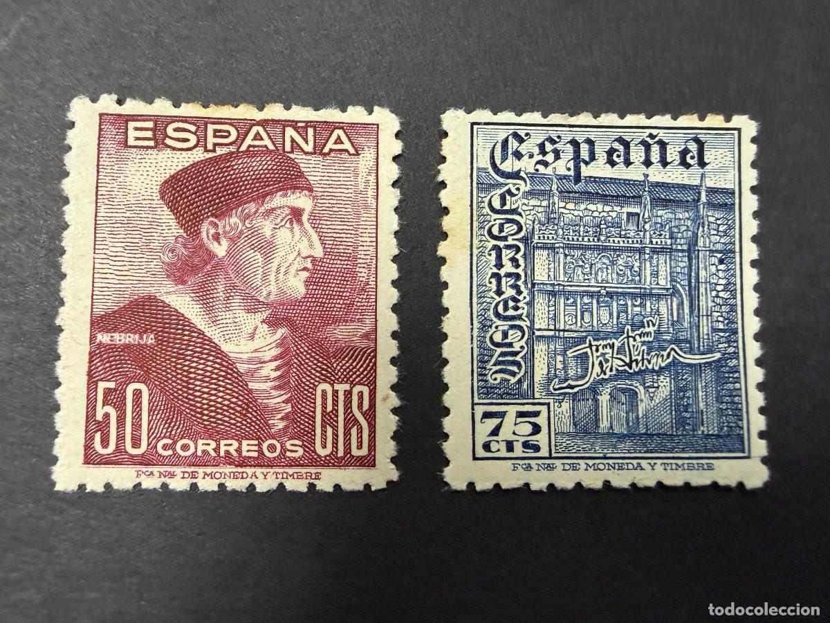 Sellos: ESPA&Ntilde;A, 1946. EDIFIL 1002/003. FIESTA DE LA HISPANIDAD. NUEVOS. CON FIJASELLOS