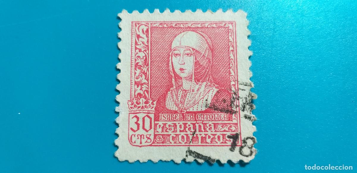Sellos: USADO. A&Ntilde;O 1938-1939. EDIFIL 857. ISABEL LA CAT&Oacute;LICA.
