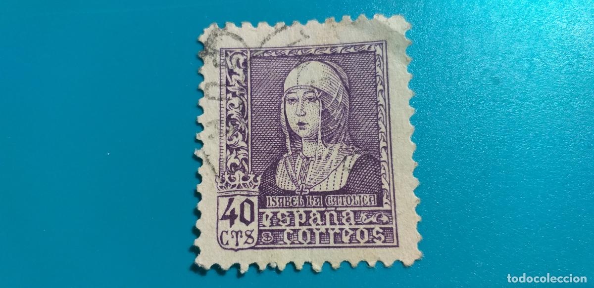 Sellos: USADO. A&Ntilde;O 1938-1939. EDIFIL 858. ISABEL LA CAT&Oacute;LICA.