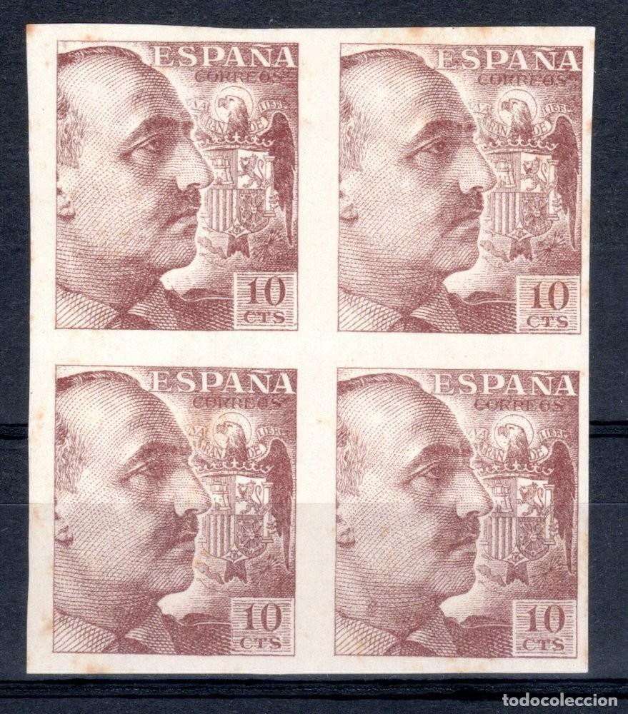 Sellos: EDIFIL 888 PRO TUBERCULOSOS 1939 (BLOQUE DE 4). SIN DENTAR. MNH **