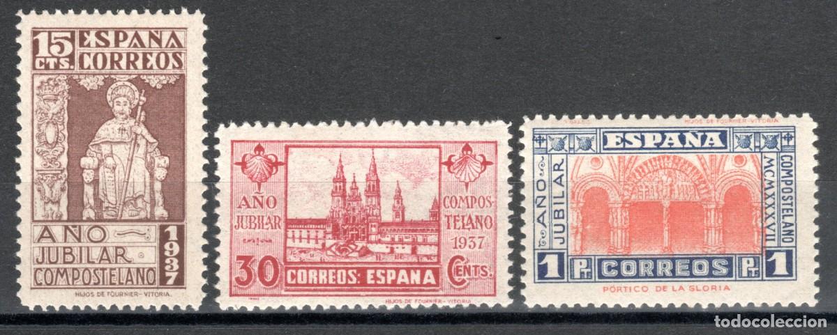 Sellos: EDIFIL 833-835 A&Ntilde;O JUBILAR COMPOSTELANO 1937 (SERIE COMPLETA). VALOR CAT&Aacute;LOGO: 108 &euro;. MNH **
