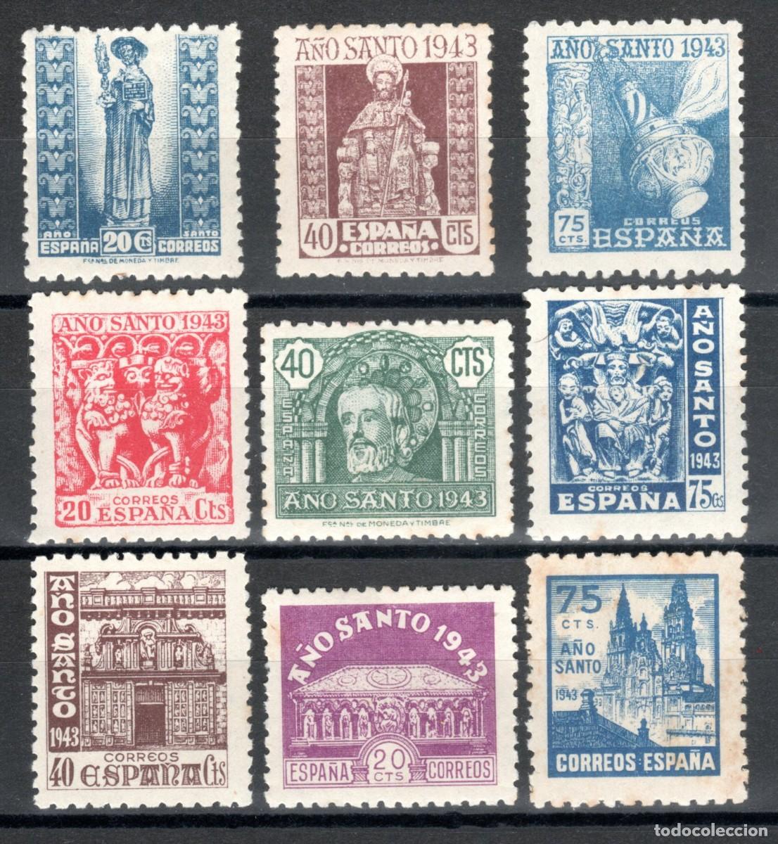 Sellos: EDIFIL 961-969 A&Ntilde;O SANTO COMPOSTELANO 1943 (SERIE COMPLETA). VALOR CAT&Aacute;LOGO: 145 &euro;. MNH **