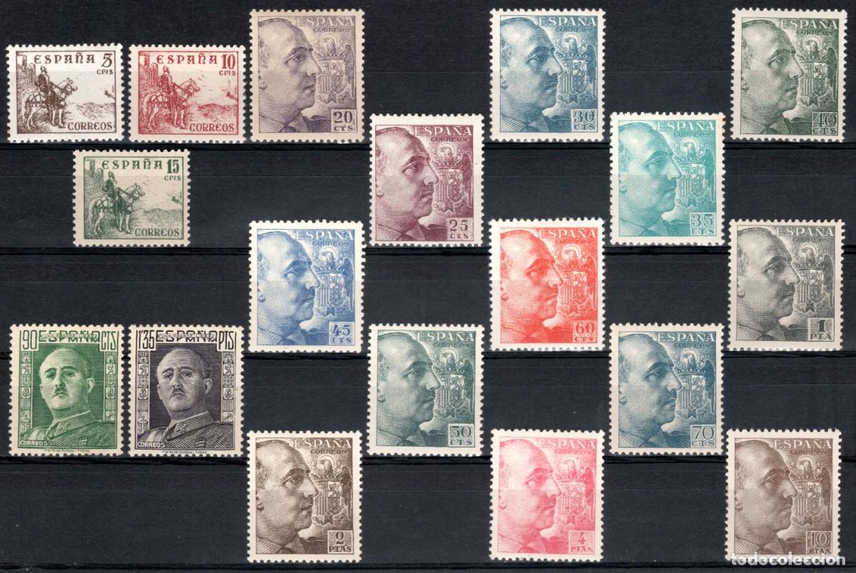 Sellos: EDIFIL 1044-1061 CID Y GENERAL FRANCO 1949-1953. VALOR CAT&Aacute;LOGO: 90 &euro;. MNH **