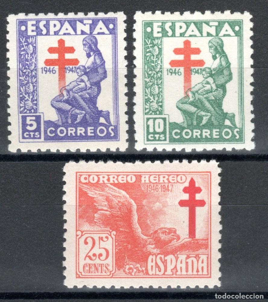Sellos: EDIFIL 1008-1010 PRO TUBERCULOSOS 1946 (SERIE COMPLETA). MNH **