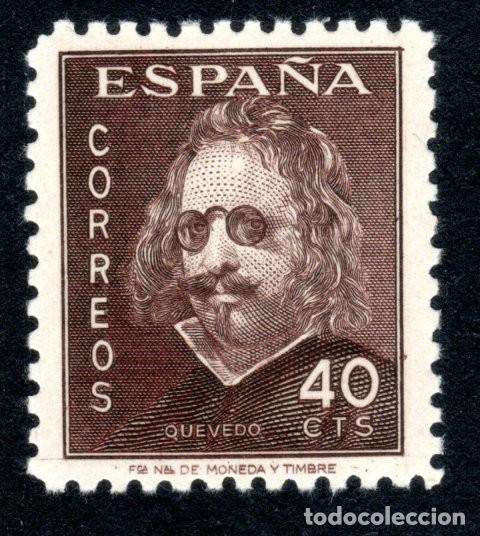 Sellos: EDIFIL 989 III CENTENARIO DE LA MUERTE DE QUEVEDO 1945. MNH ** (SALIDA: 0,01 &euro;).