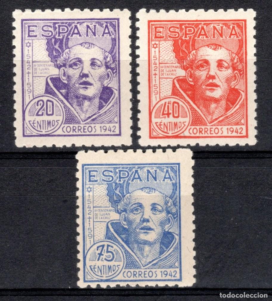 Sellos: EDIFIL 954-956 CENTENARIO DE SAN JUAN DE LA CRUZ 1942 (SERIE COMPLETA). VALOR CAT&Aacute;LOGO: 11 &euro;.MNH **