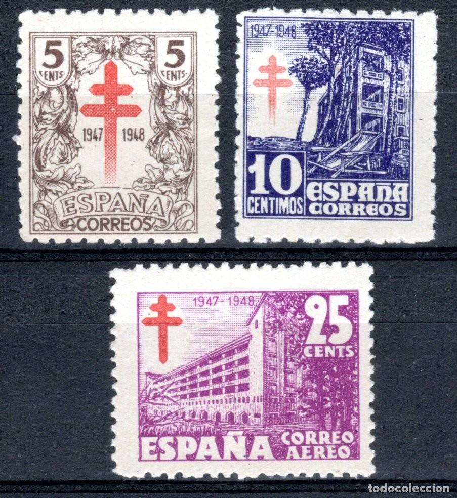 Sellos: EDIFIL 1017-1019 PRO TUBERCULOSOS 1947 (SERIE COMPLETA). MNH ** (SALIDA: 0,01 &euro;).