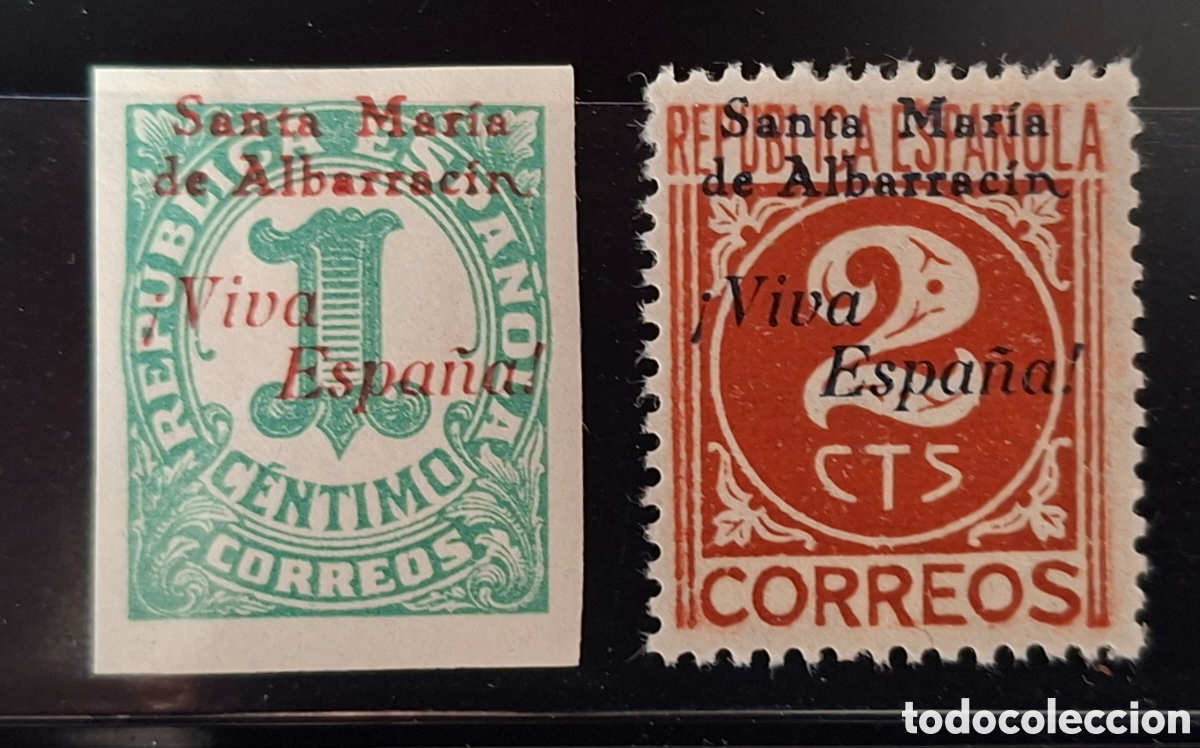 Sellos: Emisiones locales Patrioticas Albarracin teruel error sin fecha julio 1936 Nuevos *