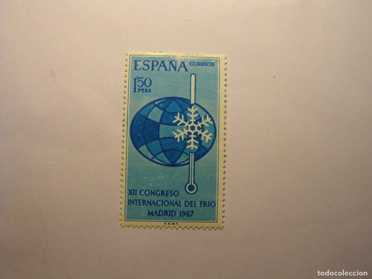 Sellos: Sello congreso internacional del frio, Madrid, a&ntilde;o 1967.