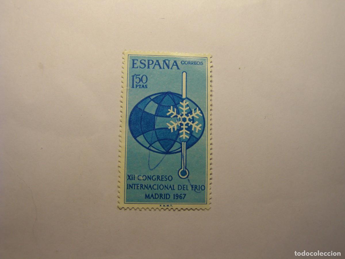 Sellos: Sello congreso internacional del frio, Madrid, a&ntilde;o 1967.