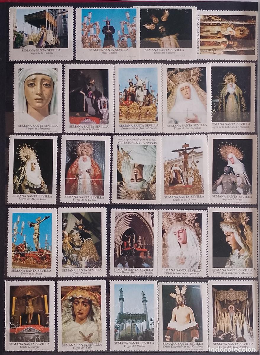 Sellos: LOTE DE 24 SELLOS DE LA SEMANA SANTA DE SEVILLA