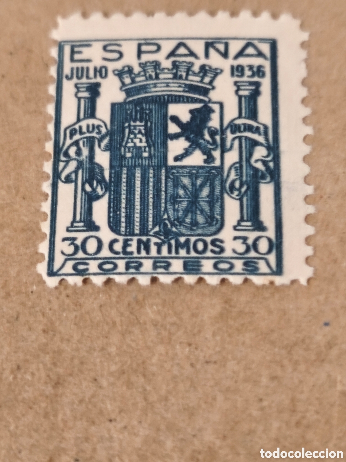 Sellos: Sellondelbestado espa&ntilde;ol n 801,nuevo con su goma** original 30; cts azul ,ver imagenes