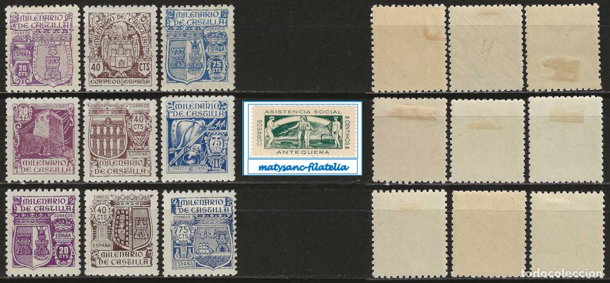 Timbres: ESPA&Ntilde;A 1944. EDIFIL 974/982. SERIE COMPLETA &rdquo;MILENARIO DE CASTILLA&rdquo;. MNH***