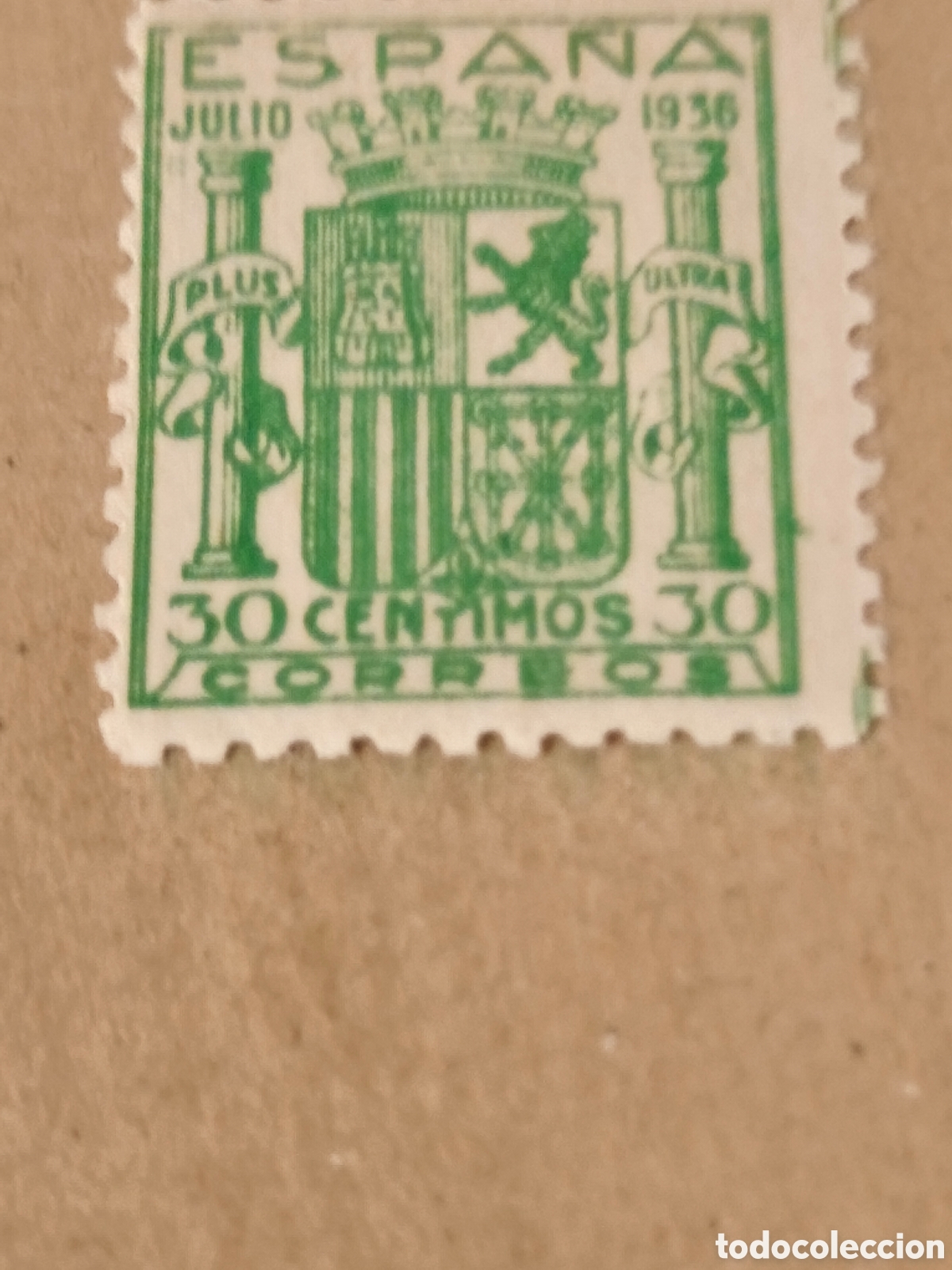 Sellos: Sello estado espa&ntilde;ol n 801 C variedad de color no adoptada nuevo con goma** ver