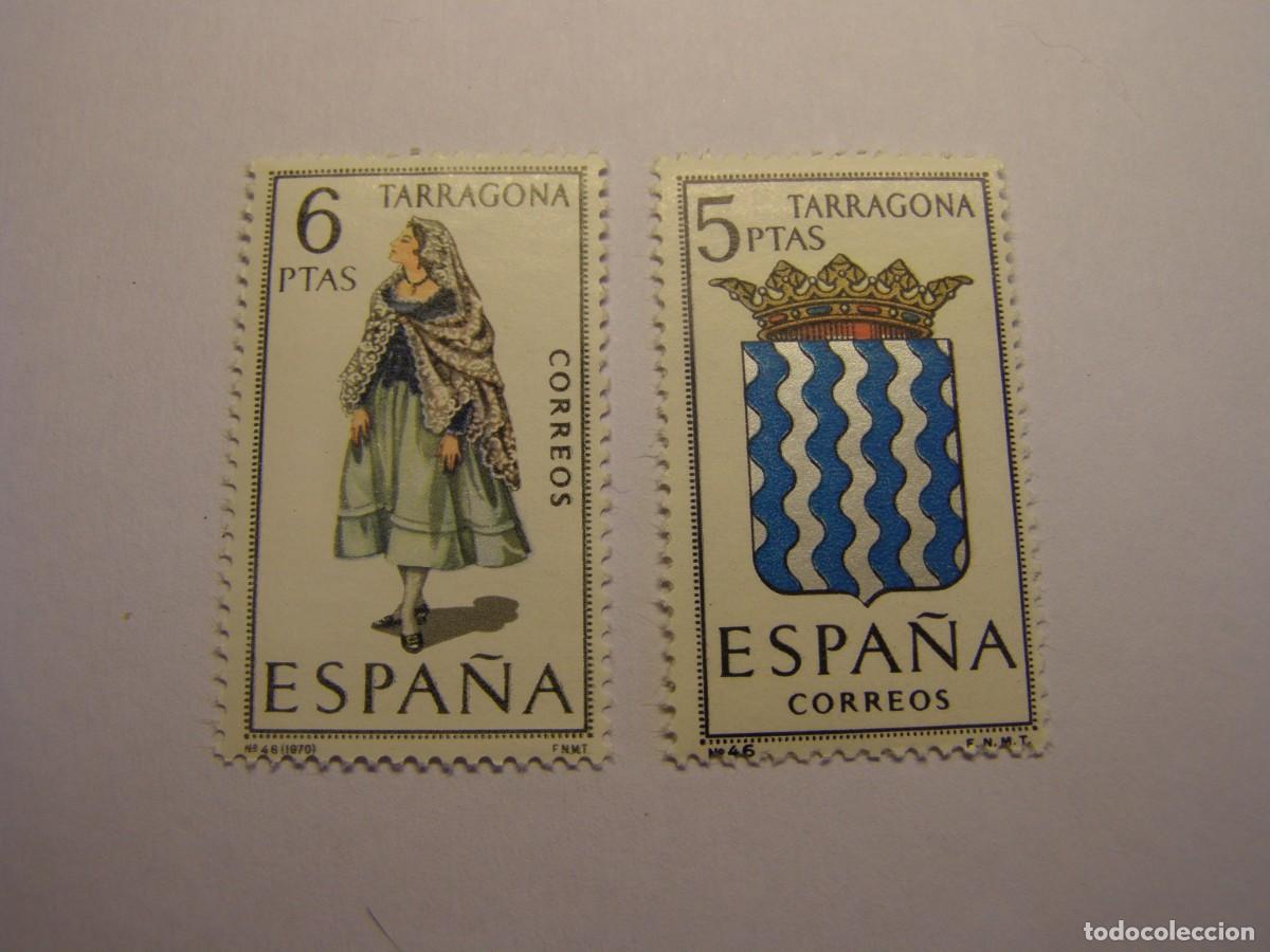Sellos: Sellos Espa&ntilde;a, escudo y traje regional, nuevos. Tarragona.