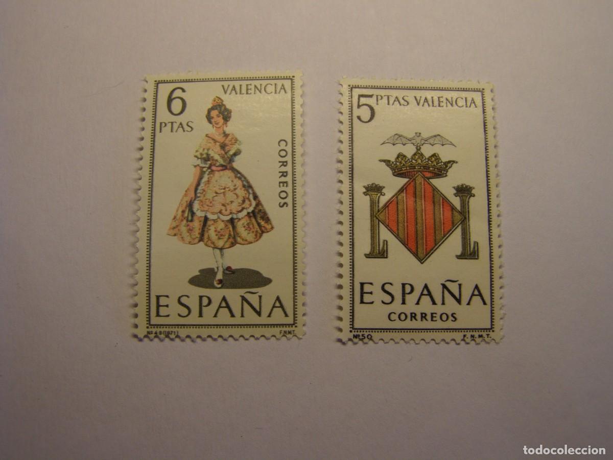 Sellos: Sellos Espa&ntilde;a, escudo y traje regional, nuevos. Valencia.