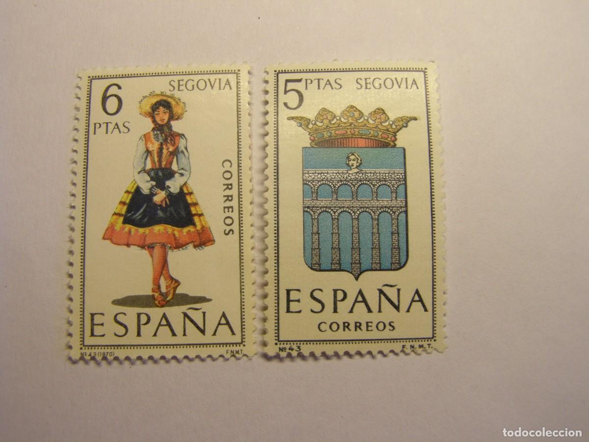 Sellos: Sellos Espa&ntilde;a, escudo y traje regional, nuevos. Segovia.
