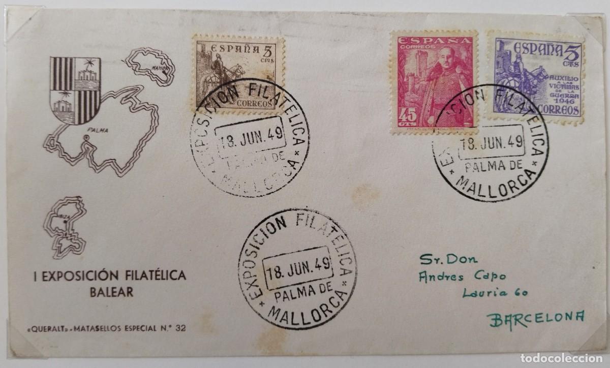 Timbres: PALMA DE MALLORCA I EXPOSICION FILATELICA FRANCO 1949