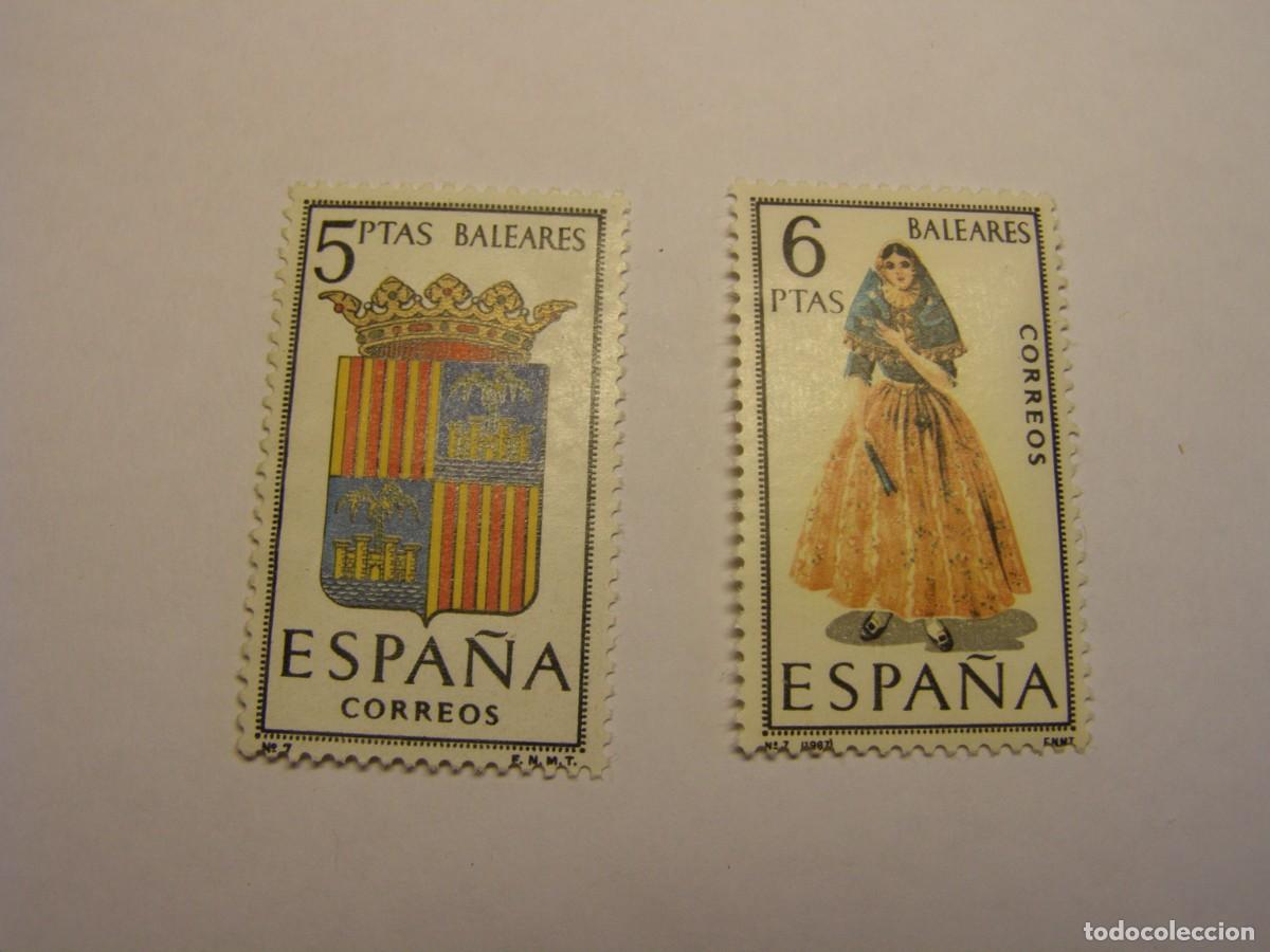 Sellos: Sellos Espa&ntilde;a, escudo y traje t&iacute;pico, Baleares. Nuevos sin usar.