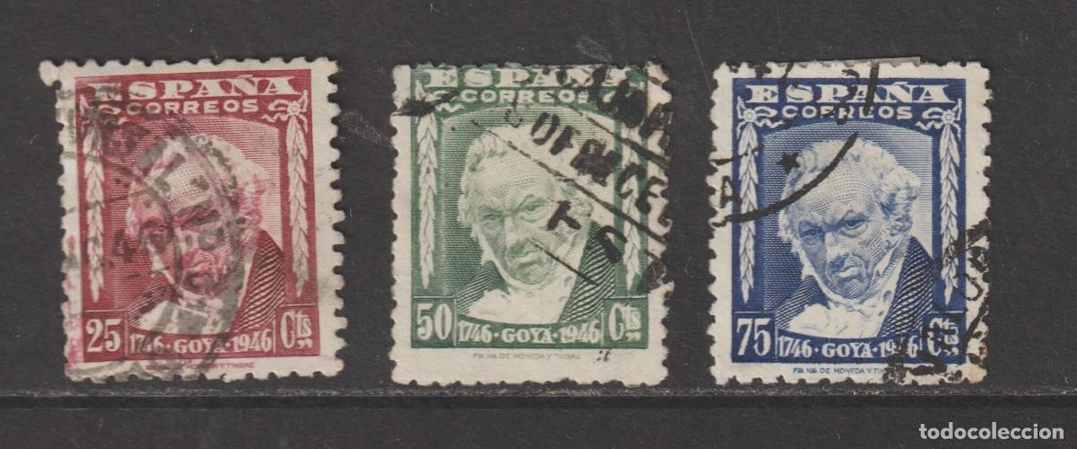 Sellos: Espa&ntilde;a Spain Espagne 1946 - Cent. de Goya, Edifil 1005/1007 usado