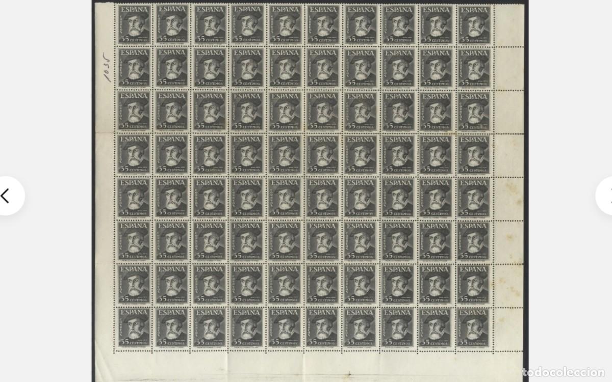 Timbres: ESPA&Ntilde;A -1948 - EDIFIL 1035 - PLIEGO 80 SELLOS - MNH** - NUEVOS