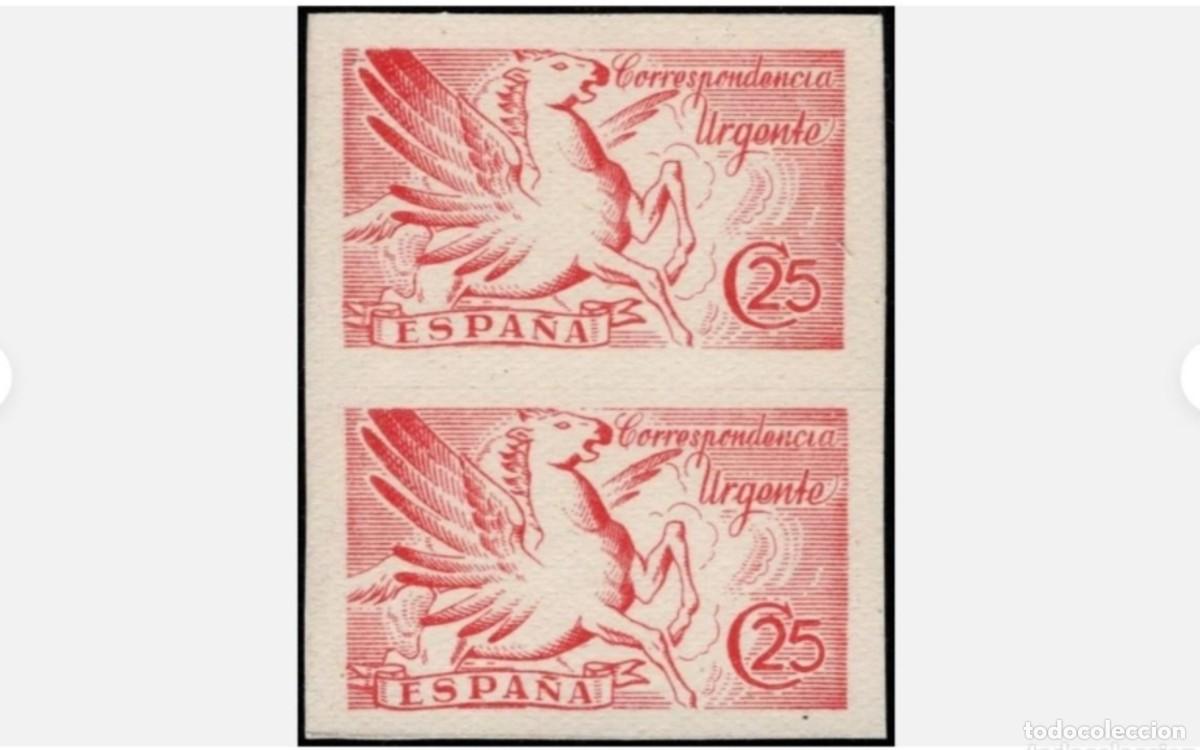 Selos: ESPA&Ntilde;A - 1942. ESTADO ESPA&Ntilde;OL. EDIFIL 952s (PAREJA SIN DENTAR). VALOR CATALOGO 105&euro; MNG - NUEVOS