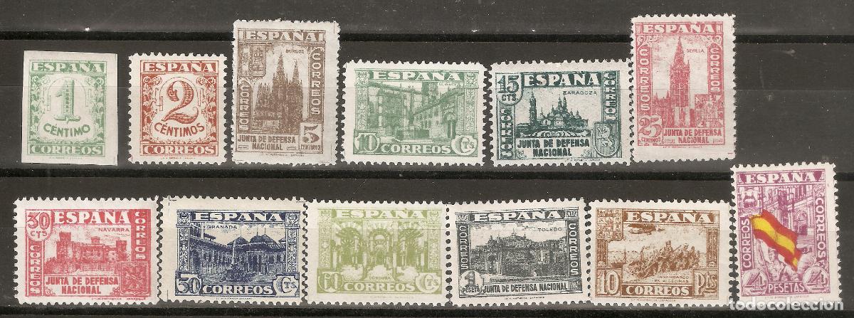 Timbres: 1936 JUNTA DE DEFENSA EDIFIL 802/13** SIN FIJASELLOS