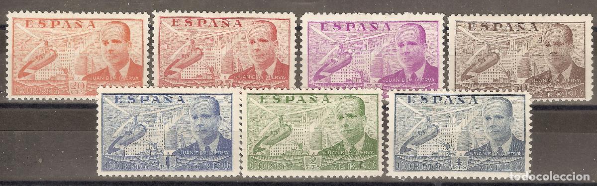 Timbres: 1939 DE LA CIERVA EDIFIL 880/6* CON FIJASELLOS