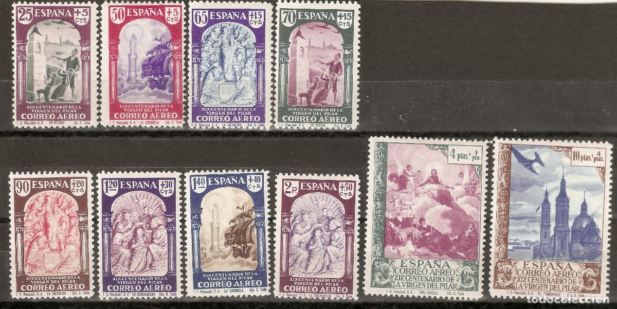 Timbres: 1940 VIRGEN DEL PILAR EDIFIL 904/3* CON FIJASELLOS