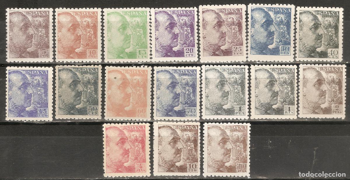 Timbres: 1940 GENERAL FRANCO DENTADO GRUESO EDIFIL 919/5* CON FIJASELLOS BIEN CENTRADOS