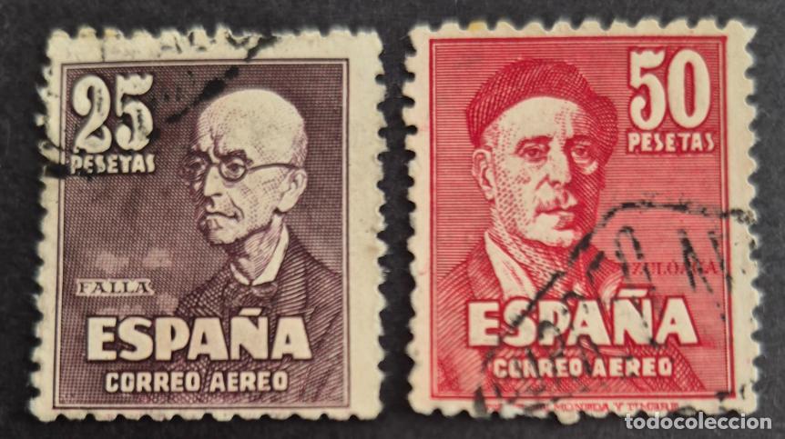 Sellos: Espa&ntilde;a 1947- Falla y Zuloaga, serie completa (Edifil 1015/16 &ordm;)
