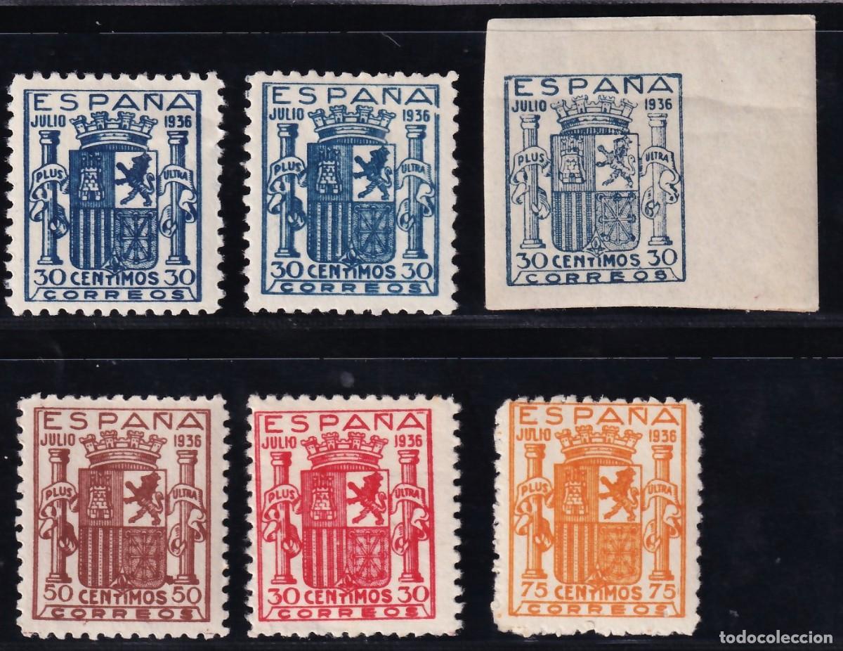 Sellos: ESPA&Ntilde;A, 1936 EDIFIL N&ordm; 801, NE 56 **/*, [Distintos colores / Reimpresiones.]
