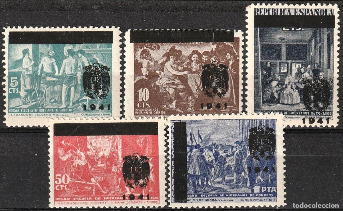 Selos: Beneficencia Espa&ntilde;a edf NE 9/13 Serie completa.Sellos nuevos sin fijasellos MNH.Cuadros Velazquez.