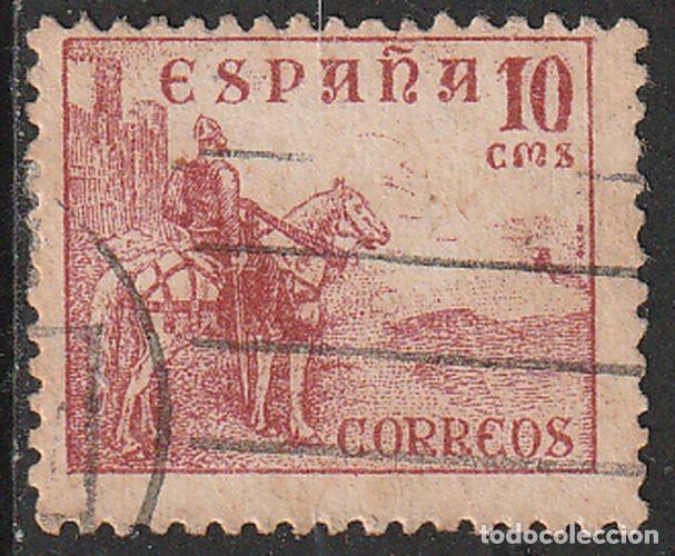 Sellos: Espa&ntilde;a 1940 Edifil 917 Sello &ordm; El Cid Rodrigo Diaz de Vivar 10c Michel 768III Yvert 656 Spain Stamps