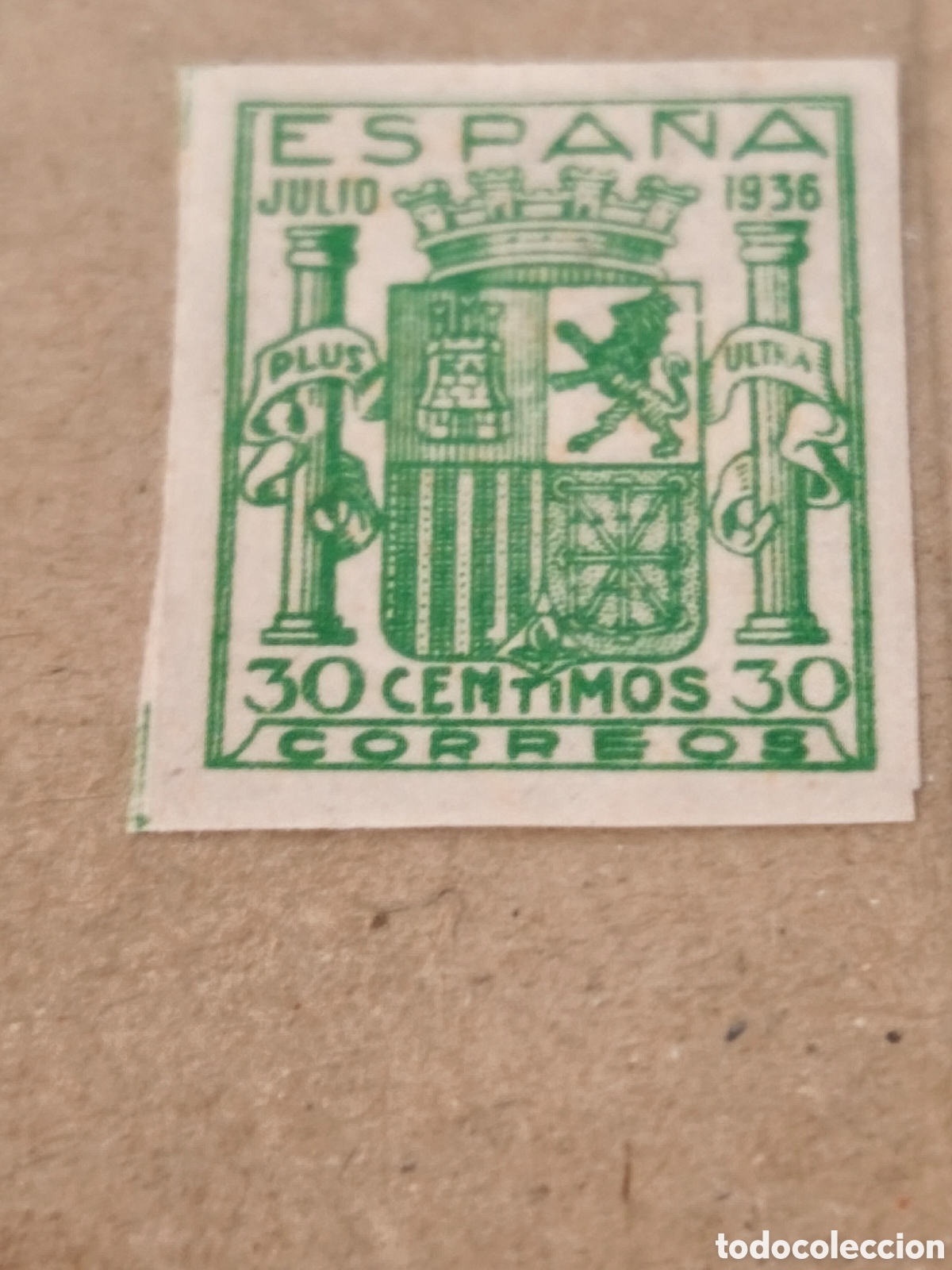 Sellos: Sello del estado espa&ntilde;ol nn801 A, variedad de color , verde en vez de azul sd